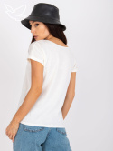 Biały damski t-shirt z printem 00088