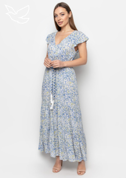 Sukienka maxi w kwiaty 00073