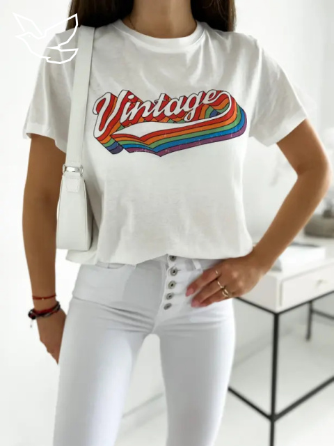 T-shirt damski biały 00085